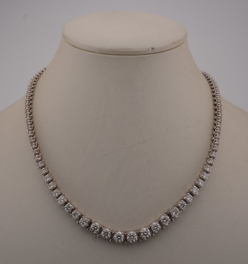 LADIES 14K WG DIAMOND RIVERA 10.00CTW
103 ROUNDS =10.00CTW
34.17GRAM
