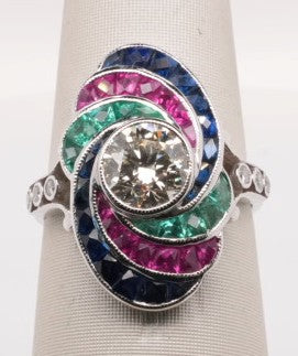 18KW 1.30 CTW, 1.21 CTR CT M/VVS2 GIA 2224686269 DIAMOND RING