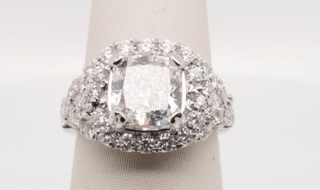 LDS 14KW ENG RING WITH 1.07CTW MTG AND 3.01CTW CENTER F/SI1 GIA5151526