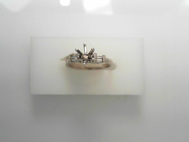 LADIES 14K WG 0.15CTW BGT SEMI