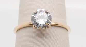 LADIES 14KY ROUND SOLITAIRE 1CT CENTER SEMI-MOUNT