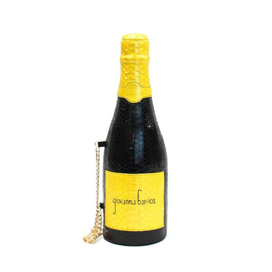 CHAMPAGNE CLUTCH - PYTHON