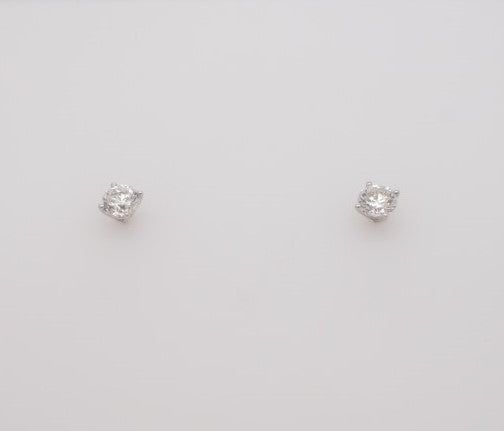 0.50CTW 14K WG 4 PRONG MARTINI SET ROUND STUDS