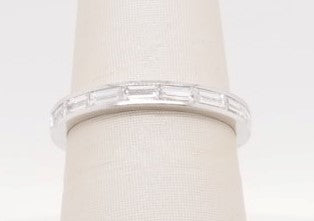 MICHAEL M 18K WHITE GOLD WEDDING BAND 0.72CTW