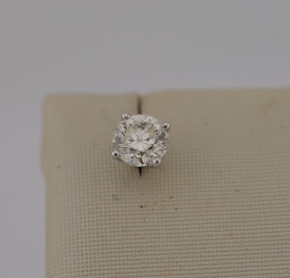 14K WG ROUND STUD 0.25CTW SI1 G/H