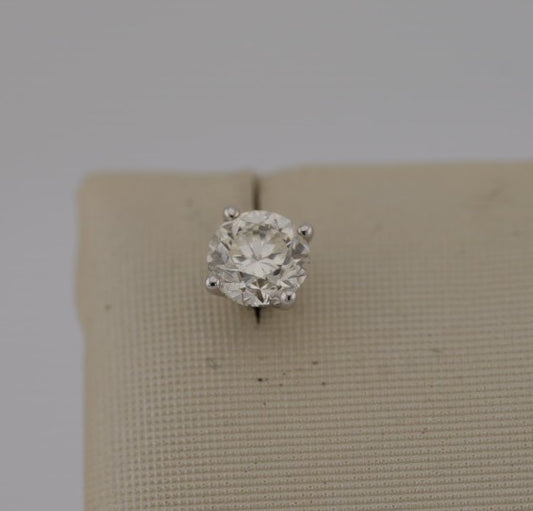14K WG ROUND STUD 0.25CTW SI1 G/H