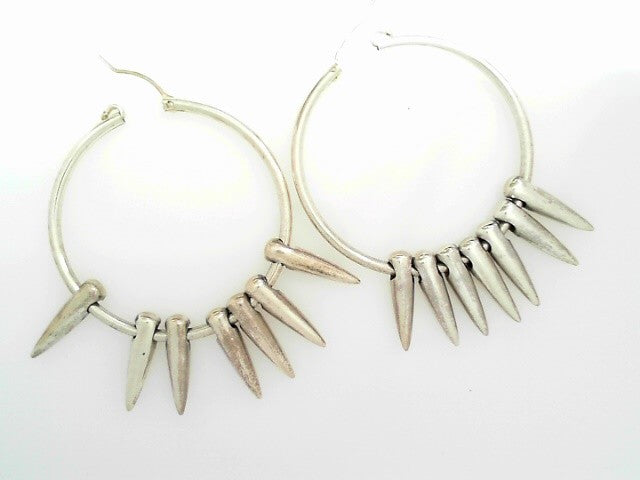LADIES HOOP EARRINGS WITH MULTIPLE SPIKES