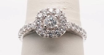 14K WG 1.0 CTW DIAMOND CENTER 0.25 CT