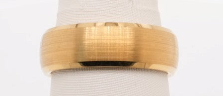 STEEL REVOLT TUNGSTEN CARBIDE 8MM  GOLD COLOR SIZE 9