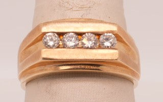 GTS 14K YG & DIAMOND RING