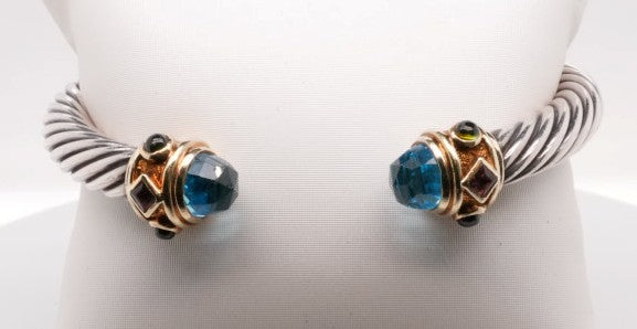 925/14KY 7MM BLUE TOPAZ RENAISSANCE YURMAN BRACELET