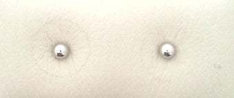 3MM 14KWG BALL STUD EARRINGS