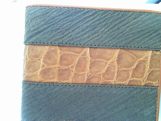 Slim Fold Wallet - Shark/Crocodile Brown