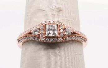 14K RG PRINCESS 0.21CTW I1/F RING REPORT NUMBER GSI5015671