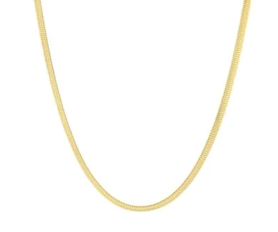 14K YG 18" CULTTURED PEARL 4-4.5MM & PAPERCLIP NECKLACE
