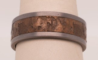 TANTALUM DARK GREY 8MM WALL FRACTURE SZ 10