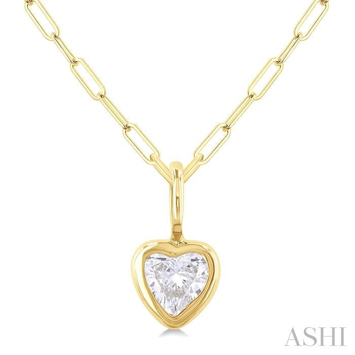 14K YG SINGLE STATION HEART BEZEL  0.20CTW