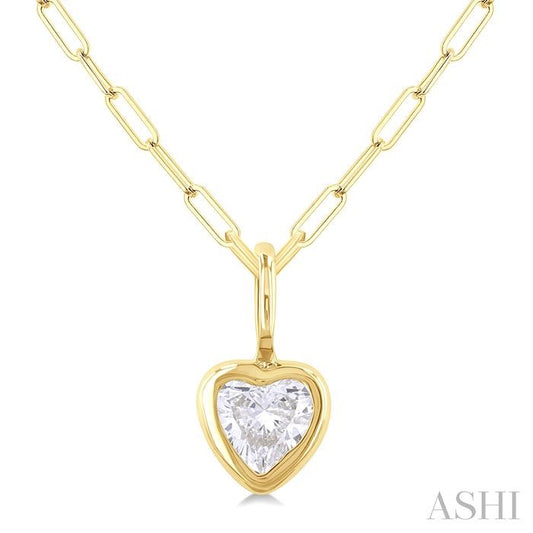 14K YG SINGLE STATION HEART BEZEL  0.20CTW