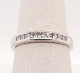 14K WG PRINCESS DIAMOND BAND APX 0.50CTW