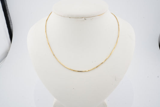 14KY 16" .8MM 1.80G CLASSIC BOX CHAIN LOBSTER CLASP BOX053-16