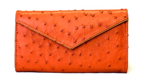 ENVELOPE WALLET - OSTRICH ORANGE