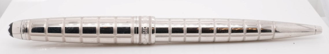 ND MONT BLANC PLATINUM PLATED FACETED BALLPOINT WRITING INSTRUMENT