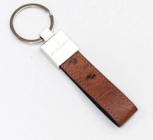 KEY HOLDER OSTRICH -BROWN