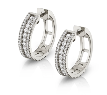 MICHAEL M 14K WG EUROPA HOOPS 1.13CTW