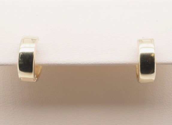 14K YG CHUNKY HUGGIE EARRINGS