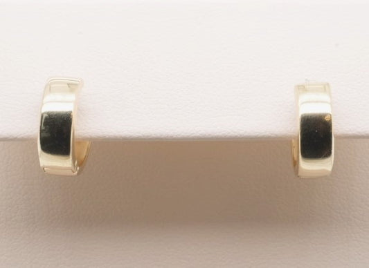 14K YG CHUNKY HUGGIE EARRINGS