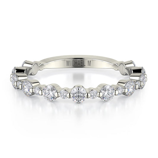 MICHAEL M 18K WG BAND 0.50CTW B323