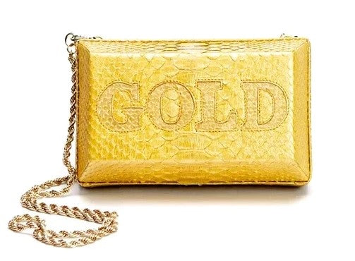 PRIVATE VAULT GOLD BRICK CLUTCH