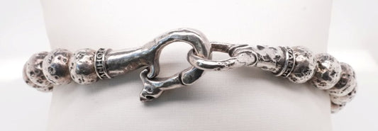 SS 8MM BEAD BRACELET