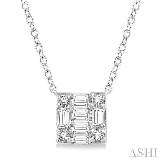 14K WG DIAMOND FUSION PETITE PENDANT 0.12CTW