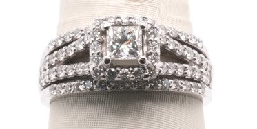 LADIES 18K WG ENG RING WITH PRINCESS CENTER 0.39CTW D/IF GIA 210560726