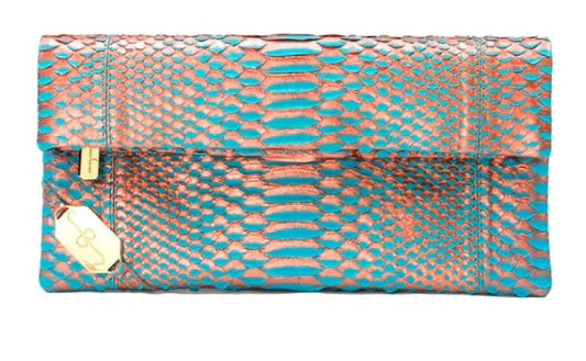 FOLD CLUTCH - PYTHON- MERMAID