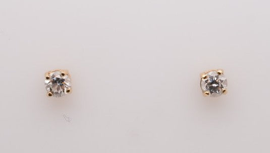 LADIES 14KYG ROUND SOLITAIRE STUDS APX 0.80CTW