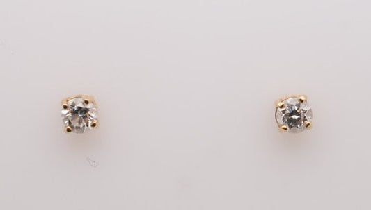 LADIES 14KYG ROUND SOLITAIRE STUDS APX 0.80CTW