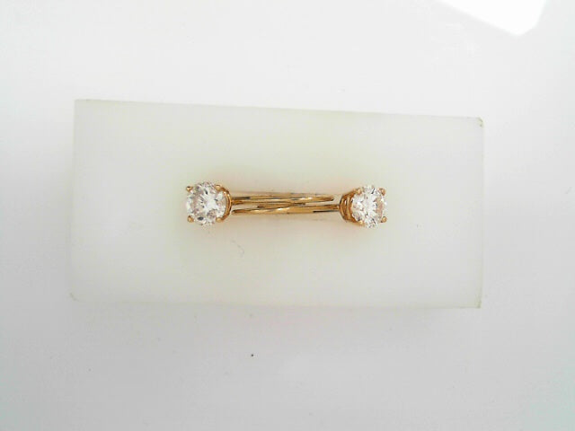 LADIES 14KY ROUND DROP SOLITAIRES APX 1.0CTW