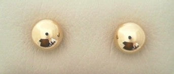 14K YG 8MM BALL STUD