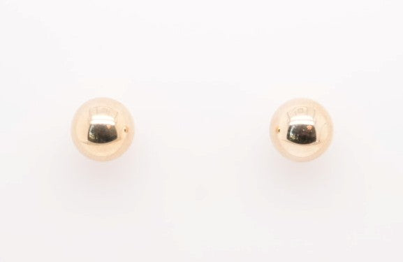 14K YG 8MM BALL STUD