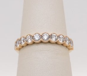 LADIES 14KY ROUND DIAMOND STACKABLE BAND  3/4CTW