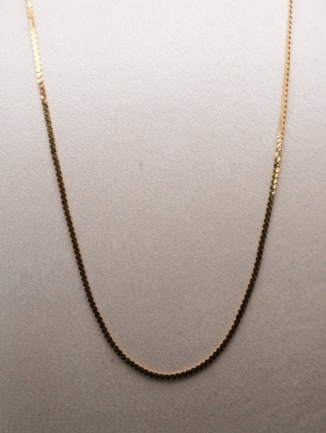 ESTATE 14K YG FLAT CHAIN 15"