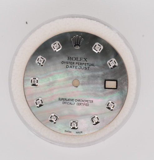 36MM DARK MOP DIAL W/ DIAMONDS