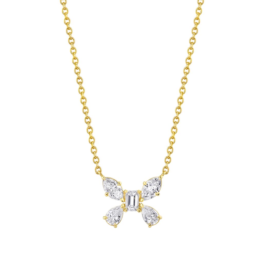 Michael M Montage Butterfly Pendant 18K YG 1.07CTW