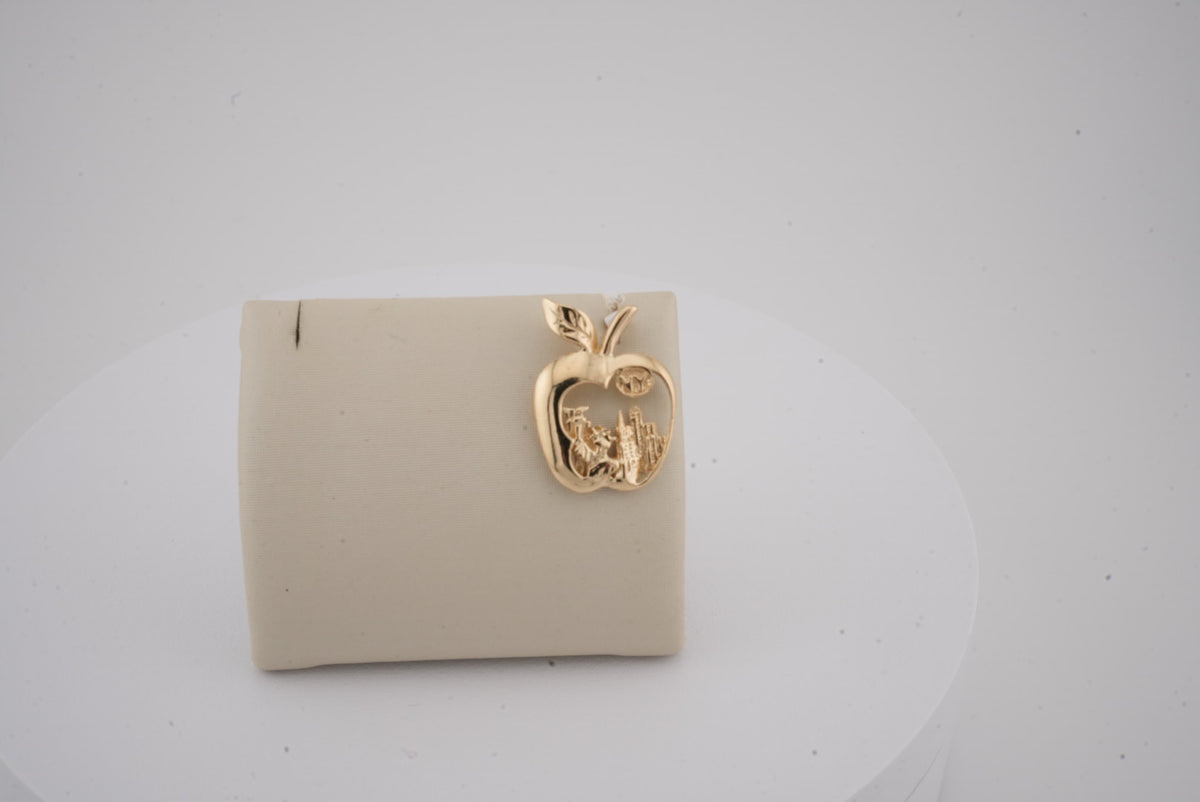 14K YG BIG APPLE NYC CHARM