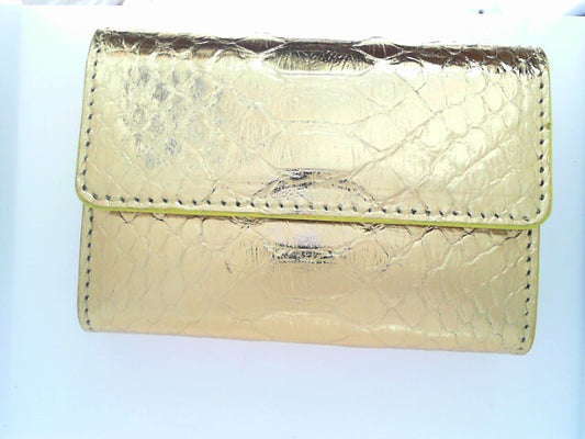 ACCORDION CARD CASE- PYTHON GOLD