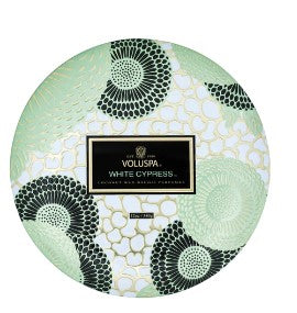 White Cypress 3 wick candle