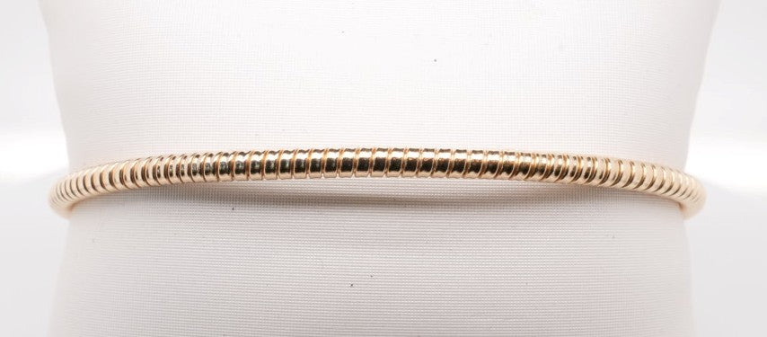 14K YG OPEN CUFF BANGLE BRACELET 7G