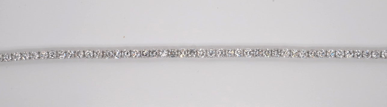LADIES PLAT ROUND DIAMOND BRACELET 5.96CT